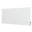 Pemberly Row Glass 4' x 5' Board with Square Corners in Frosted Black