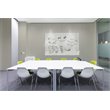 Pemberly Row Glass 4' x 8' Board with Radius Corners in Frosted Black