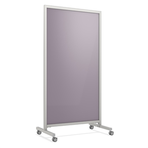 Pemberly Row Mobile Glassboard - Non-Magnetic - 75&quotH x 38&quotW in Grape
