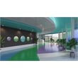 Pemberly Row Low Profile Circular Glass Dry Erase Board Non-Magnetic in Purple