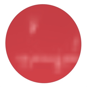 Pemberly Row Low Profile Circular Glass Dry Erase Board Non-Magnetic in Red