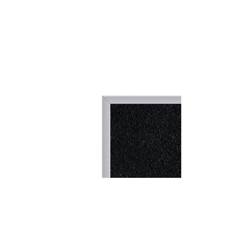 Pemberly Row 4' x 10' Rubber Bulletin Board with Aluminum Frame in Black