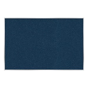Pemberly Row Bulletin Board - Satin Aluminum Frame - 4ft H x 7ft 4&quotW in Navy
