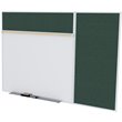 Pemberly Row Vinyl 4' x 16' Bulletin & Magnetic Whiteboard B-Set in Ebony Brown