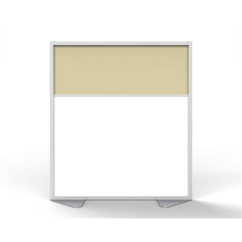 Pemberly Row Vinyl Floor Partition with 2 Split Panel Infill in Caramel