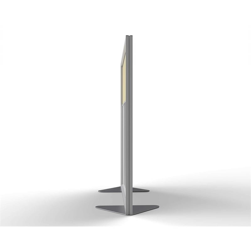 Pemberly Row Vinyl Floor Partition with 2 Split Panel Infill in Caramel