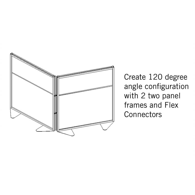 Pemberly Row Vinyl Floor Partition with 2 Split Panel Infill in Caramel