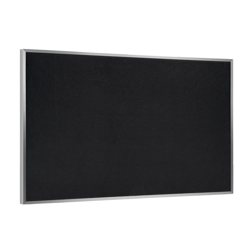 Pemberly Row 3' x 5' Rubber Bulletin Board with Aluminum Frame in Speckled Tan