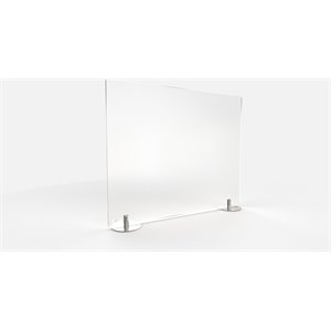 Pemberly Row Plastic 24&quot x 24&quot Freestanding Desktop Divider in White