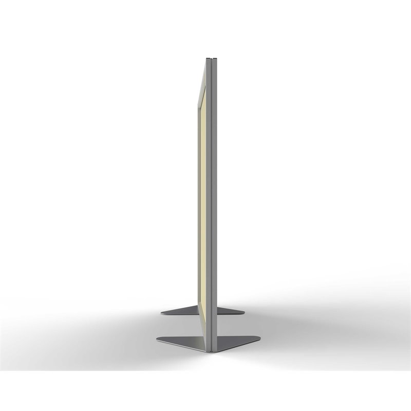 Pemberly Row Vinyl Floor Partition with Full Panel Infill in Caramel