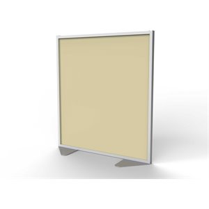 Pemberly Row Vinyl Floor Partition with Full Panel Infill in Caramel