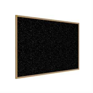 Pemberly Row Wood 3' x 4' Rubber Bulletin Board with Wood Frame in Multi-Color
