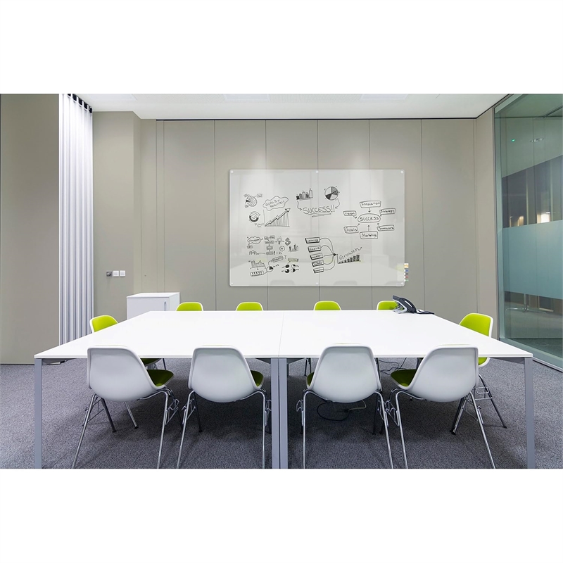 Pemberly Row Glass 2' x 3' Board with Radius Corners in Frosted Black