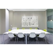 Pemberly Row Glass 2' x 3' Board with Radius Corners in Frosted Black