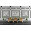 Pemberly Row Glass 2' x 3' Board with Radius Corners in Frosted Black