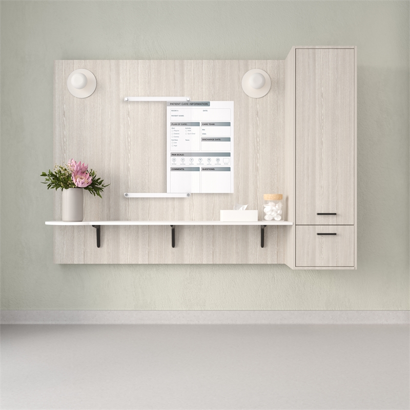 Pemberly Row Non-Magnetic Graphics Slide Changeable Glass Dry Erase Board