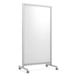 Pemberly Row Mobile Porcelain Whiteboard - Magnetic - 75&quotH x 38in W
