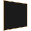 Pemberly Row Wood 4' x 4' Rubber Bulletin Board with Wood Frame in Black