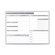 Pemberly Row Vinyl 4' x 6' Manufacturing LEAN Magnetic Whiteboard in Gray
