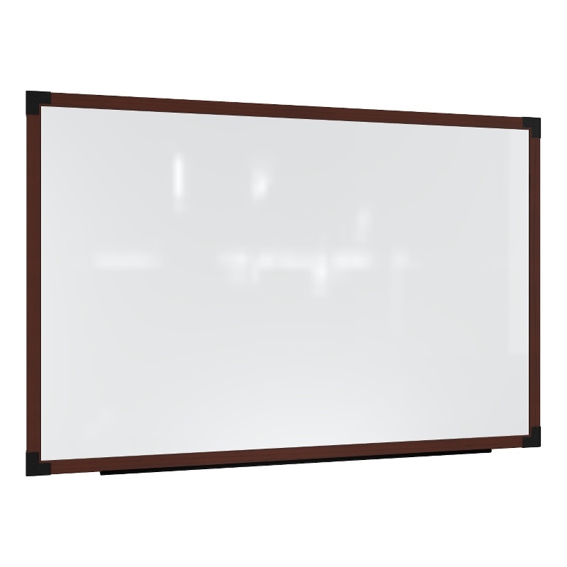 Pemberly Row Wall Whiteboard Magnetic Carmel Oak Frame 3 x 6ft