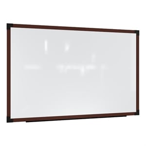 Pemberly Row Wall Whiteboard Magnetic Carmel Oak Frame 3 x 6ft