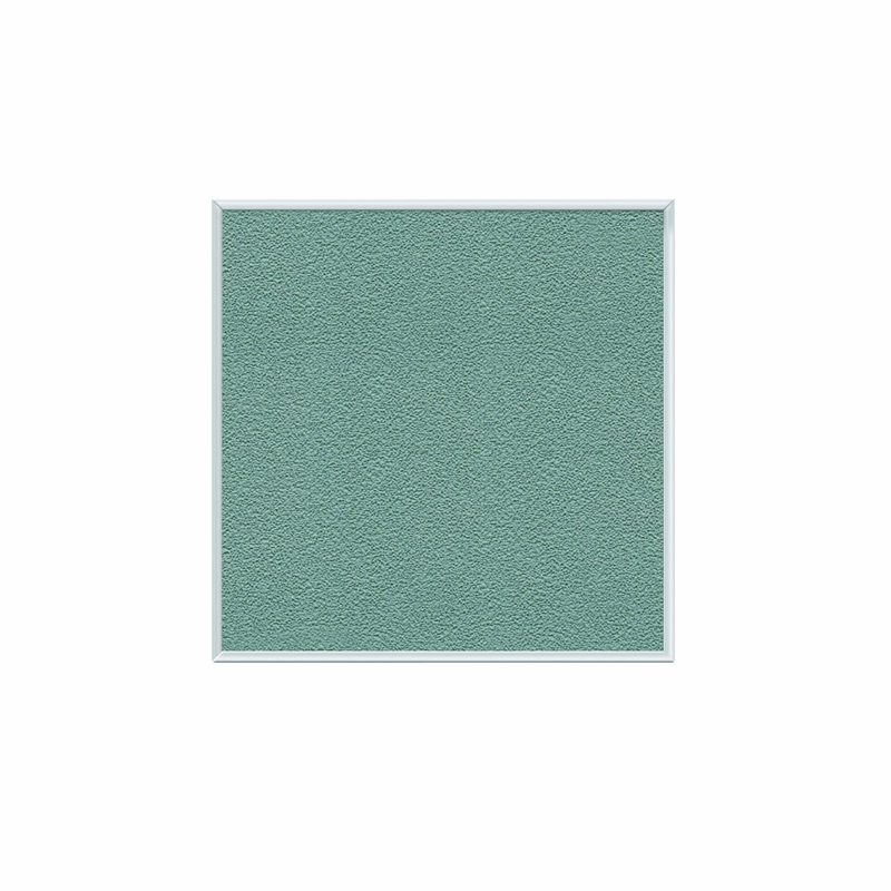 Pemberly Row Vinyl 4' x 4' Bulletin Board with Aluminum Frame in Stone