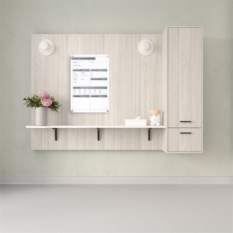 Pemberly Row Non-Magnetic Graphics Slide Changeable Glass Dry Erase Board