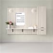 Pemberly Row Non-Magnetic Graphics Slide Changeable Glass Dry Erase Board
