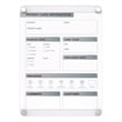 Pemberly Row Non-Magnetic Graphics Slide Changeable Glass Dry Erase Board