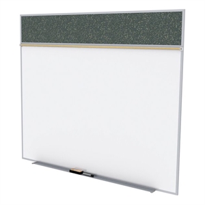 Pemberly Row Ceramic 5' x 12' Rubber Bulletin & Magnetic Whiteboard Set-A