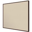 Pemberly Row Fabric 4' x 8' Bulletin Board with Cherry Trim in Beige