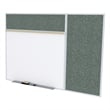 Pemberly Row Ceramic 4' x 12' Rubber Bulletin & Magnetic Whiteboard B-Set