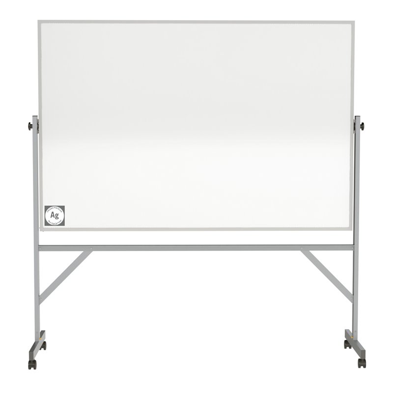 Pemberly Row Ceramic 4' x 6' Reversible Magnetic Hygienic Whiteboard in White