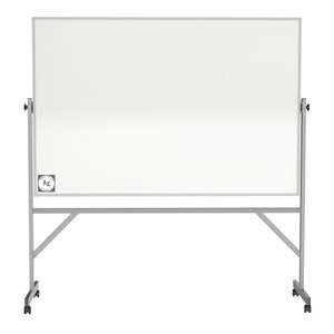 Pemberly Row Ceramic 4' x 6' Reversible Magnetic Hygienic Whiteboard in White