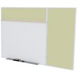Pemberly Row Vinyl 4' x 10' Bulletin & Magnetic Whiteboard B-Set in Caramel