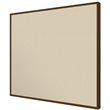 Pemberly Row Fabric 2' x 3' Impression Bulletin Board with Modern Frame in Beige