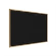 Pemberly Row Wood 4' x 10' Rubber Bulletin Board with Wood Frame in Black