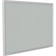 Pemberly Row Vinyl 4' x 4' Bulletin Board with Gray Trim in Gray
