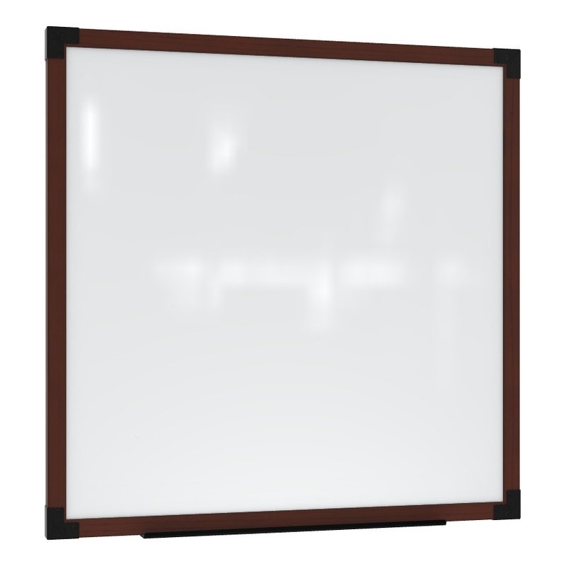 Pemberly Row Wall Whiteboard Magnetic Carmel Oak Frame 4 x 4ft