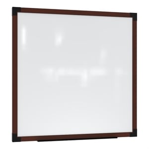Pemberly Row Wall Whiteboard Magnetic Carmel Oak Frame 4 x 4ft