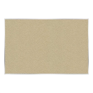 Pemberly Row Bulletin Board - Satin Aluminum Frame - 4ft H x 7ft 4&quotW - Caramel