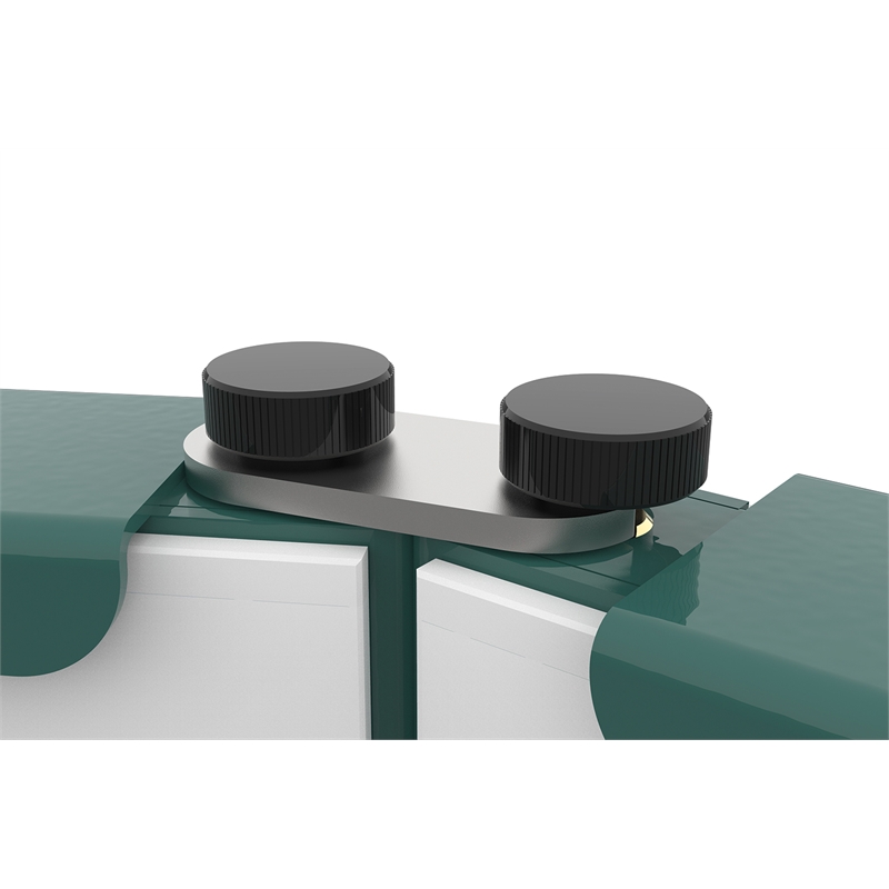 Pemberly Row Non-Magnetic Mobile Glassboard White Black Frame 77x36