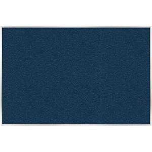 Pemberly Row Vinyl 4' x 10' Bulletin Board with Aluminum Frame in Navy