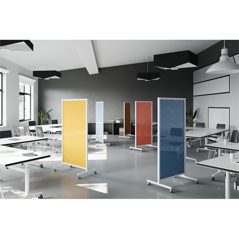 Pemberly Row Mobile Glassboard - Non-Magnetic - 75