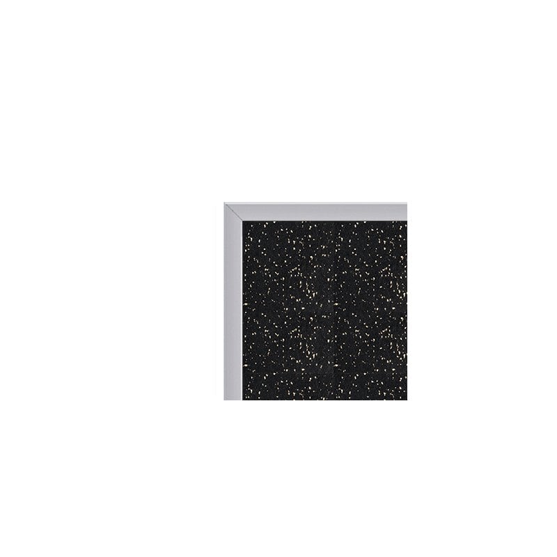 Pemberly Row 4' x 8' Rubber Bulletin Board with Aluminum Frame in Speckled Tan