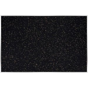 Pemberly Row 4' x 8' Rubber Bulletin Board with Aluminum Frame in Speckled Tan