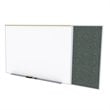 Pemberly Row Ceramic 4' x 8' Rubber Bulletin & Magnetic Whiteboard C-Set