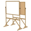 Pemberly Row Wood 3' H x 4' W Reversible Magnetic Whiteboard in Natural