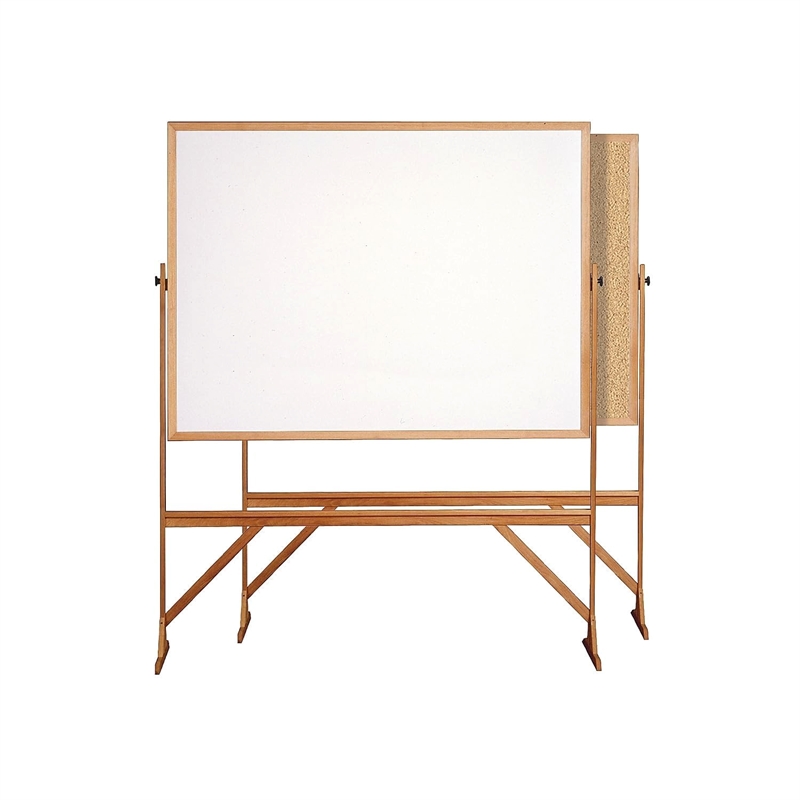 Pemberly Row Wood 3' H x 4' W Reversible Magnetic Whiteboard in Natural
