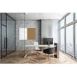 Pemberly Row Aluminum White Framed Markerboard and Cork Combo Board 2 x 3ft